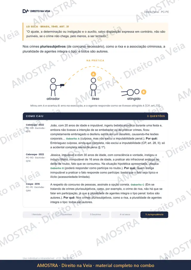 Amostra: Lei seca destacada · Apostila PC-PE