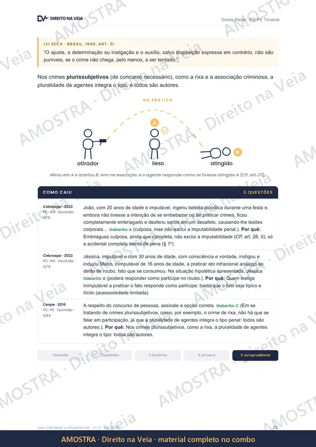 Amostra: Lei seca destacada · Apostila PM-PE Tenente